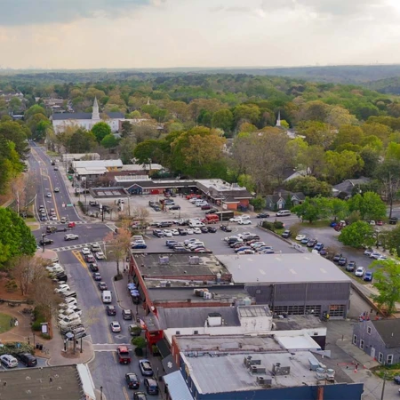 Aerial view of downtown Alpharetta