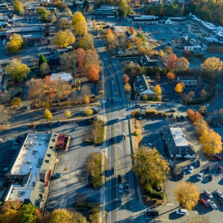 Aerial view of a neighbour in Johns Creek