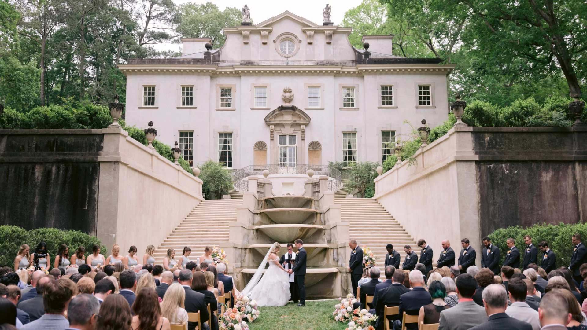 swan house at the atlanta history center wedding limo service