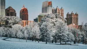 Midtown Atlanta skyline illustrating conference transportation planning
